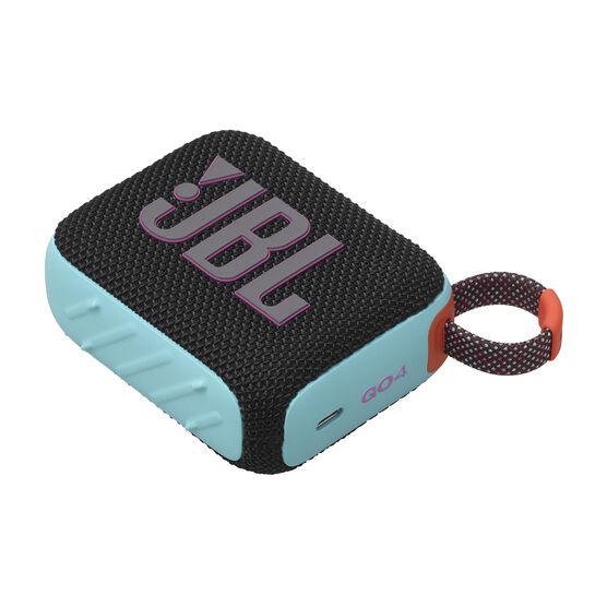 JBL Go 4 - Black and Orange - Ultra-Portable Bluetooth Speaker - Detailshot 4 JBL Go 4 - Black and Orange - Ultra-Portable Bluetooth Speaker - Detailshot 4